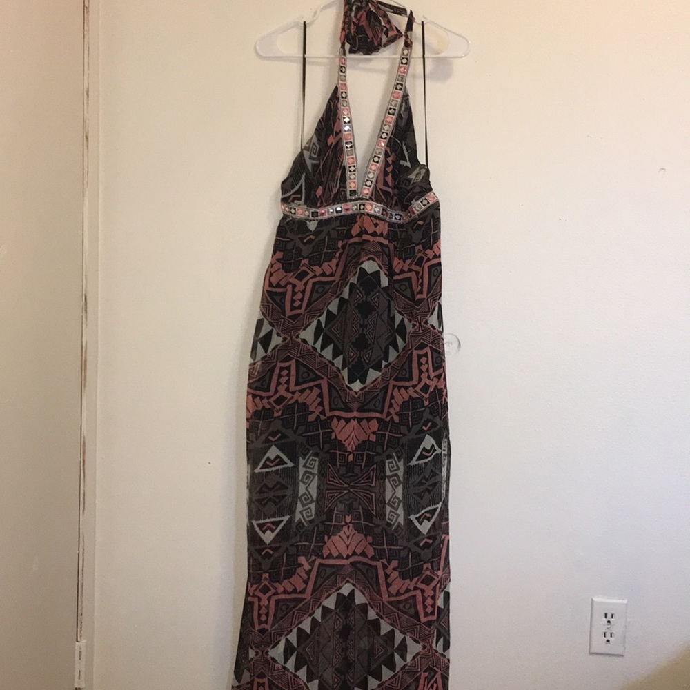 Halter Top Beach Cover Maxi Dress